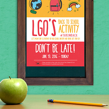 LGO Back to School 2016 Poster Design