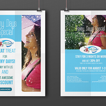 Wild Orchid Rainy Days Special Ad Design