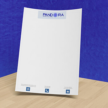 Pandora Security Solutions Letterhead Design