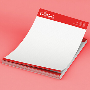 Cracklin's Restaurant Letterhead Design